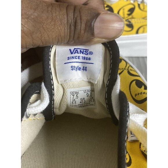 VANS Womans Mooneyes x Authentic 44 DX 'Anaheim Factory Yellow Size 9 - Picture 10 of 11